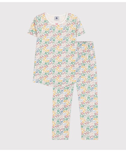 プチバトー　長袖長ズボンパジャマ　18ans 半袖長ズボンパジャマ｜ベビー服・子供服通販のPETTIT BATEAU