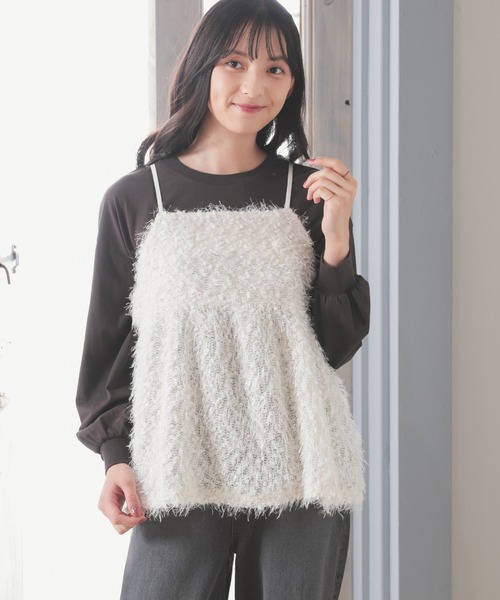 フェザーキャミソール（キャミソール）｜Honeys（ハニーズ）の