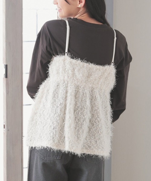 フェザーキャミソール（キャミソール）｜Honeys（ハニーズ）の