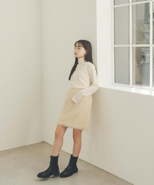 N.(N. Natural Beauty Basic)(エヌエヌナチュラルビューティーベーシック)の「◆タンクレイヤータートルニット(ニット/セーター・レディース・グレー/クリーム/ピンク・MEDIUM)」の7枚目の写真