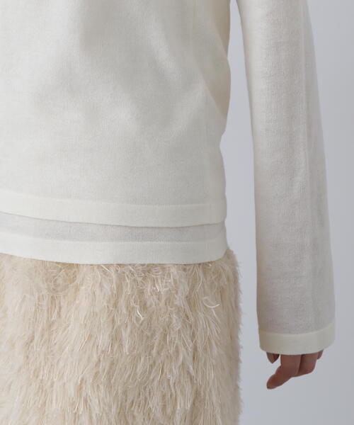 N.(N. Natural Beauty Basic)(エヌエヌナチュラルビューティーベーシック)の「◆タンクレイヤータートルニット(ニット/セーター・レディース・グレー/クリーム/ピンク・MEDIUM)」の19枚目の写真