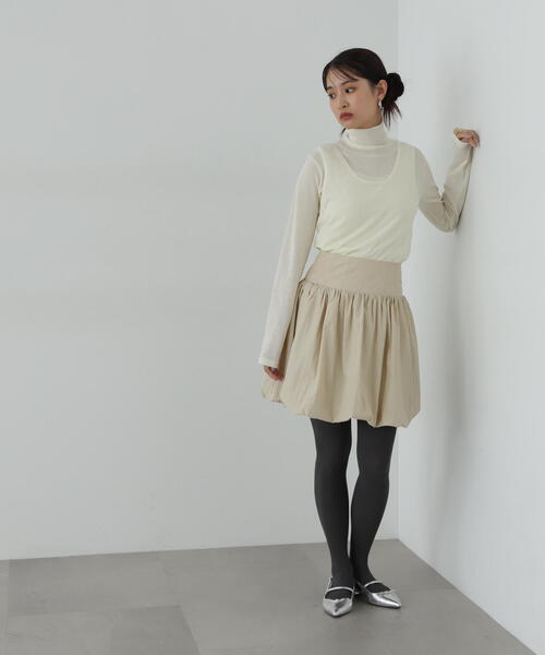 N.(N. Natural Beauty Basic)(エヌエヌナチュラルビューティーベーシック)の「◆タンクレイヤータートルニット(ニット/セーター・レディース・グレー/クリーム/ピンク・MEDIUM)」の20枚目の写真