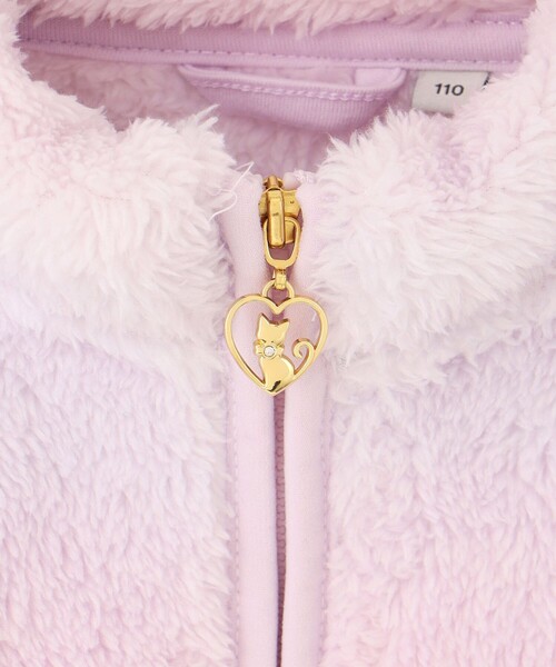 ANY（エニィ）の「ネコポケットボアブルゾン（ブルゾン・キッズ・ライトグリーン系8/ベージュ系6/ライトグレー系/ブラック系/ライラック系8・100/110/120/130）」の14枚目の写真