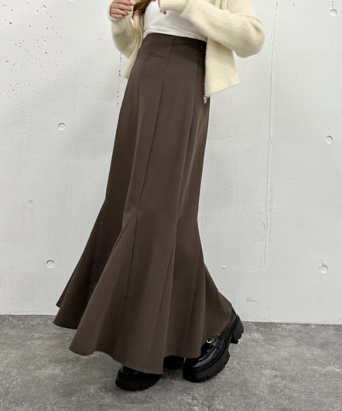 archives（アルシーヴ）の「マチ付きマーメイドスカート（スカート・レディース・アイボリー/ブラック/ブラウン・SMALL/MEDIUM）」の3枚目の写真