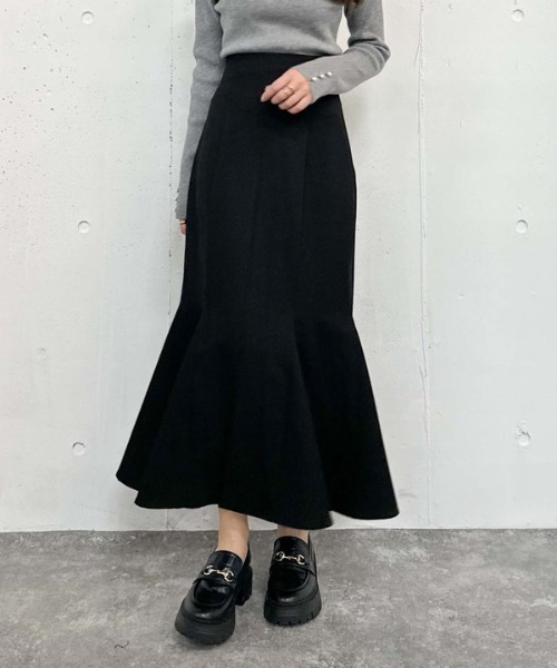 archives（アルシーヴ）の「マチ付きマーメイドスカート（スカート・レディース・アイボリー/ブラック/ブラウン・SMALL/MEDIUM）」の2枚目の写真