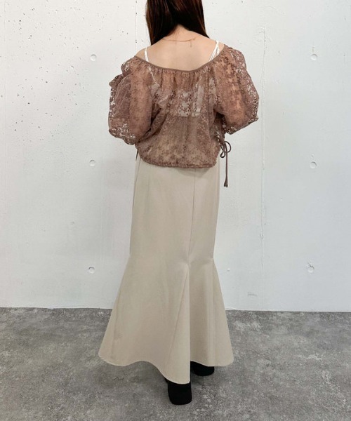 archives（アルシーヴ）の「マチ付きマーメイドスカート（スカート・レディース・アイボリー/ブラック/ブラウン・SMALL/MEDIUM）」の4枚目の写真