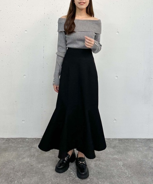 archives（アルシーヴ）の「マチ付きマーメイドスカート（スカート・レディース・アイボリー/ブラック/ブラウン・SMALL/MEDIUM）」の10枚目の写真