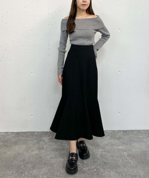 archives（アルシーヴ）の「マチ付きマーメイドスカート（スカート・レディース・アイボリー/ブラック/ブラウン・SMALL/MEDIUM）」の12枚目の写真