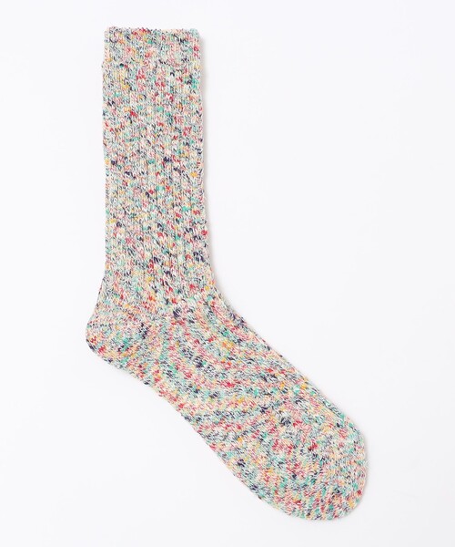 SHIPS(シップス)の「ANONYMOUS: KASURI SLUB RIB CRW(ソックス/靴下・メンズ・その他/ブルー/ブラック・ONE SIZE)」の3枚目の写真
