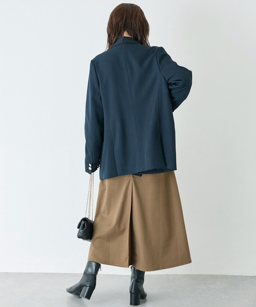 LAVEANGE（ラビアンジェ）の「ミディ丈タックスカート（スカート・レディース・グレー/ブラック/ブラウン・5L/4L/M/3L/LL）」の12枚目の写真