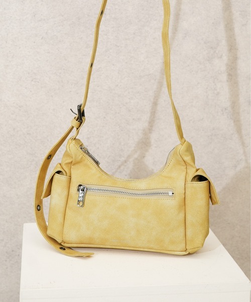 SAMO ONDOH（セイモオンド）の「【SAMO ONDOH/セイモオンド】 pocket mug bag mini vintage（ショルダーバッグ・レディース・ブラウン/アイボリー/カーキ/レモンイエロー・FREE）」の4枚目の写真