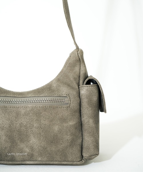 SAMO ONDOH（セイモオンド）の「【SAMO ONDOH/セイモオンド】 pocket mug bag mini vintage（ショルダーバッグ・レディース・ブラウン/アイボリー/カーキ/レモンイエロー・FREE）」の13枚目の写真