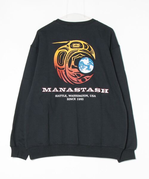 MANASTASH（マナスタッシュ）の「MANASTASH/マナスタッシュ/CASCADE SWEATSHIRTS RAVEN（スウェット・メンズ・ブラック/バイオレット/オートミール・L/M/XL/S）」の18枚目の写真