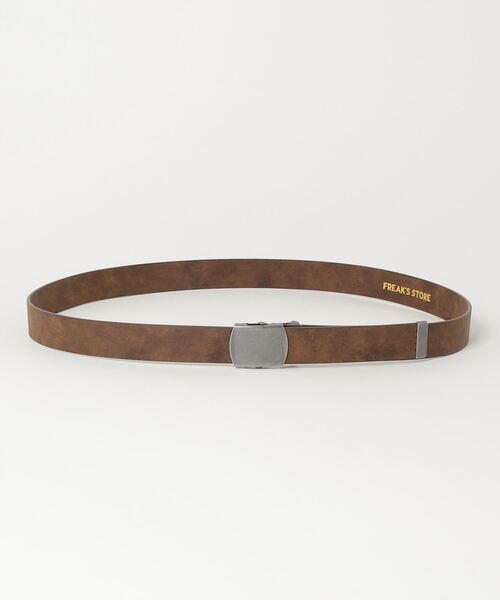 FREAK'S STORE（フリークスストア）の「フェイクレザー ムラ加工 ガチャベルト（ベルト・メンズ・ブラウン/ブラック/ダークブラウン・ﾌﾘ-）」の2枚目の写真