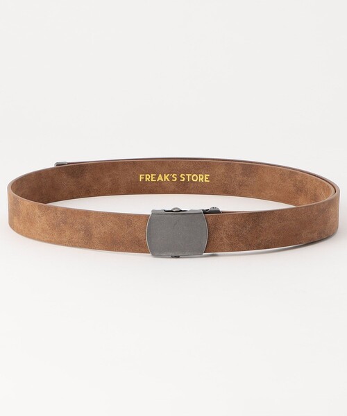 FREAK'S STORE（フリークスストア）の「フェイクレザー ムラ加工 ガチャベルト（ベルト・メンズ・ブラウン/ブラック/ダークブラウン・ﾌﾘ-）」の7枚目の写真