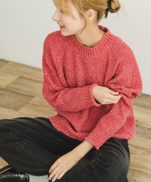 マーク＆ロナ　マルチスパンコールロゴハイゲージニット　23年モデル　定価5万 黒 マーク＆ロナ マルチスパンコールロゴハイゲージニット 23年モデル