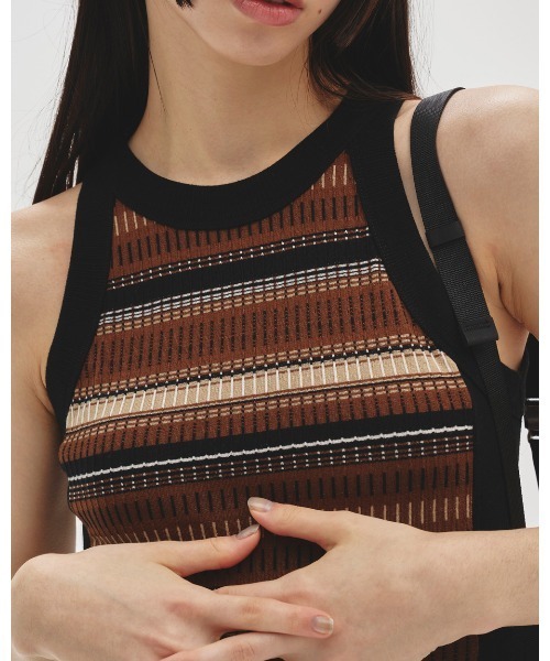 TODAYFUL（トゥデイフル）の「Jacquard Border Dress（ワンピース