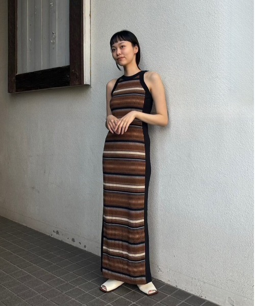 セール】Jacquard Border Dress（ワンピース）｜TODAYFUL