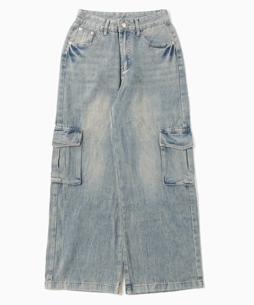 セール】Vintage Like Denim Cargo Pants / ヴィンテージ風デニム