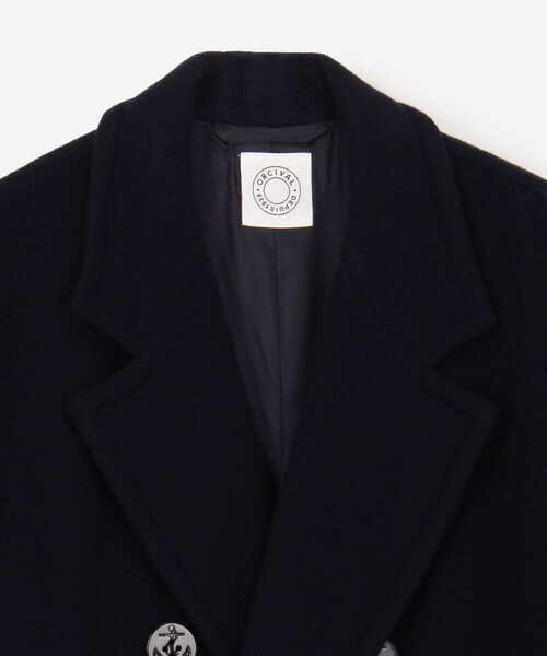 ORCIVAL（オーシバル）の「ORCIVAL | ウールモッサ ドルマンチェスターコート WOMEN（チェスターコート・レディース・ダークネイビー・2）」の4枚目の写真