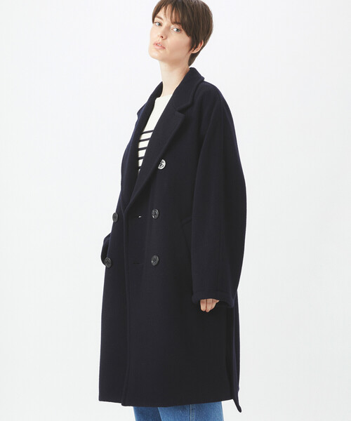 ORCIVAL（オーシバル）の「ORCIVAL | ウールモッサ ドルマンチェスターコート WOMEN（チェスターコート・レディース・ダークネイビー・2）」の16枚目の写真