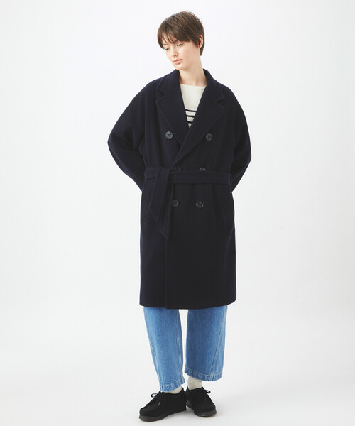 ORCIVAL（オーシバル）の「ORCIVAL | ウールモッサ ドルマンチェスターコート WOMEN（チェスターコート・レディース・ダークネイビー・2）」の15枚目の写真