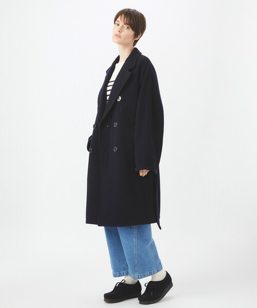 ORCIVAL（オーシバル）の「ORCIVAL | ウールモッサ ドルマンチェスターコート WOMEN（チェスターコート・レディース・ダークネイビー・2）」の14枚目の写真