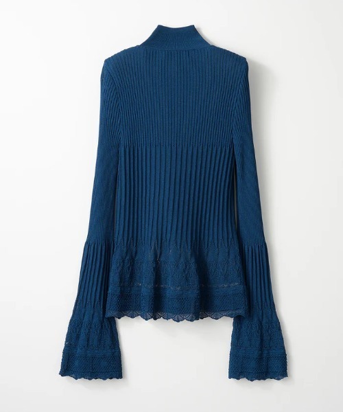 MURRAL（ミューラル）の「【MURRAL/ミューラル】Emerge flower knit top/フラワーレースニット（ニット/セーター・レディース・ライトグレー/ブルー/ブラック・1/2）」の12枚目の写真
