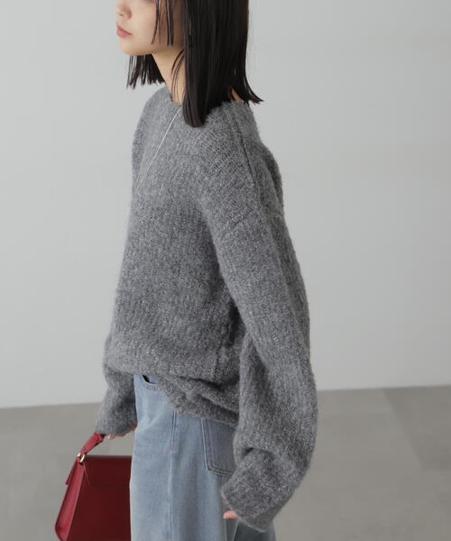 FREE'S MART（フリーズマート）の「◆ラメミックスブークレー畦ニット（ニット/セーター・レディース・イエロー/ピンク/ホワイト/グレー・FREE）」の14枚目の写真