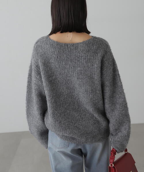 FREE'S MART（フリーズマート）の「◆ラメミックスブークレー畦ニット（ニット/セーター・レディース・イエロー/ピンク/ホワイト/グレー・FREE）」の15枚目の写真