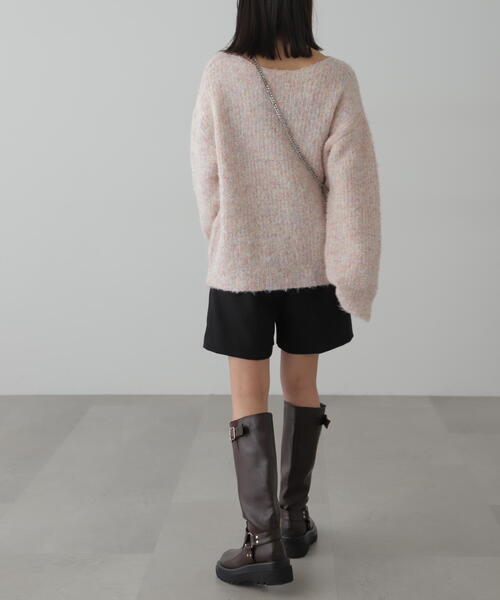 FREE'S MART（フリーズマート）の「◆ラメミックスブークレー畦ニット（ニット/セーター・レディース・イエロー/ピンク/ホワイト/グレー・FREE）」の7枚目の写真