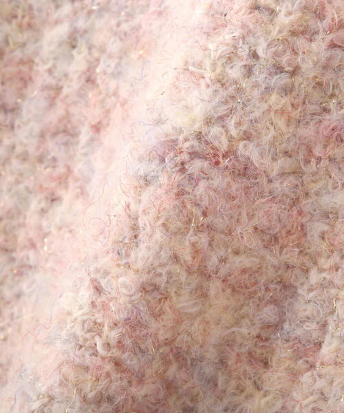 FREE'S MART（フリーズマート）の「◆ラメミックスブークレー畦ニット（ニット/セーター・レディース・イエロー/ピンク/ホワイト/グレー・FREE）」の5枚目の写真