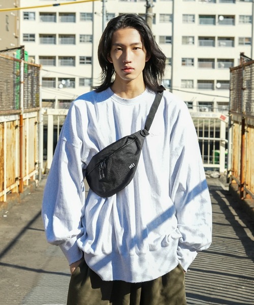 MEI(メイ)の「【MEI / メイ】ロゴ刺繍-STANDARD MOON SHOULDER/ムーンショルダー/ユニセックス(ボディバッグ/ウエストポーチ・メンズ・サックスブルー/カーキ/ワイン/グレー/ネイビー/ブラウン/ブラック/ベージュ/グリーン・FREE)」の11枚目の写真