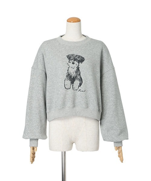 F i.n.t（フィント）の「シュナウザープリントスウェット（スウェット・レディース・ライトグレー/アイボリー/ライトピンク・FREE）」の11枚目の写真