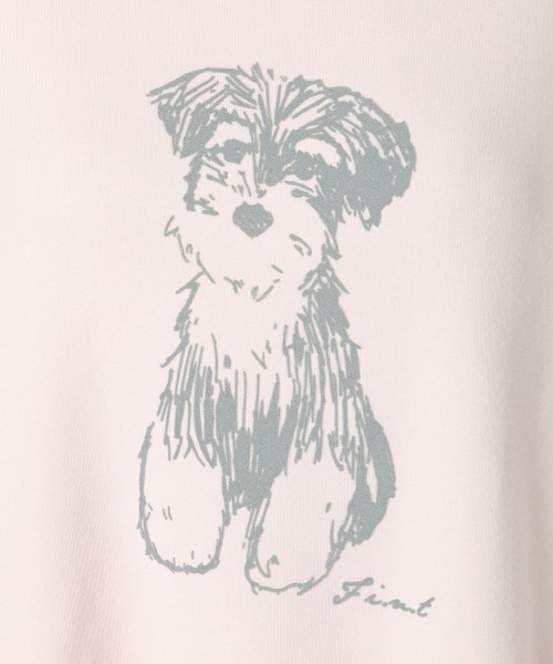 F i.n.t（フィント）の「シュナウザープリントスウェット（スウェット・レディース・ライトグレー/アイボリー/ライトピンク・FREE）」の6枚目の写真