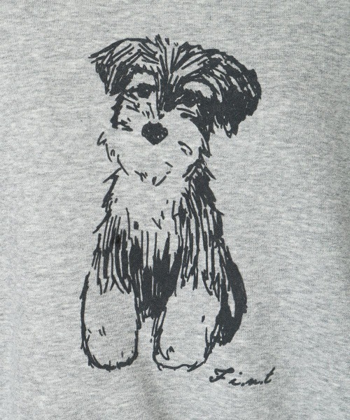 F i.n.t（フィント）の「シュナウザープリントスウェット（スウェット・レディース・ライトグレー/アイボリー/ライトピンク・FREE）」の5枚目の写真