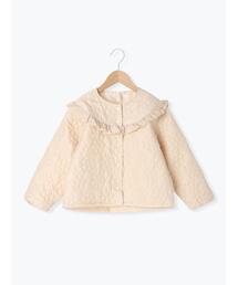 Samansa Mos2 Lagom | 【撥水】花柄キルトジャケット(ノーカラージャケット)