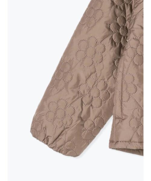 Samansa Mos2 Lagom（サマンサモスモスラーゴム）の「【撥水】花柄キルトジャケット（ノーカラージャケット・キッズ・モカ/キナリ・M/S/XL/L）」の8枚目の写真