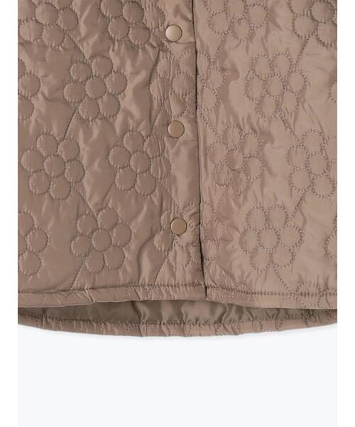 Samansa Mos2 Lagom（サマンサモスモスラーゴム）の「【撥水】花柄キルトジャケット（ノーカラージャケット・キッズ・モカ/キナリ・M/S/XL/L）」の9枚目の写真