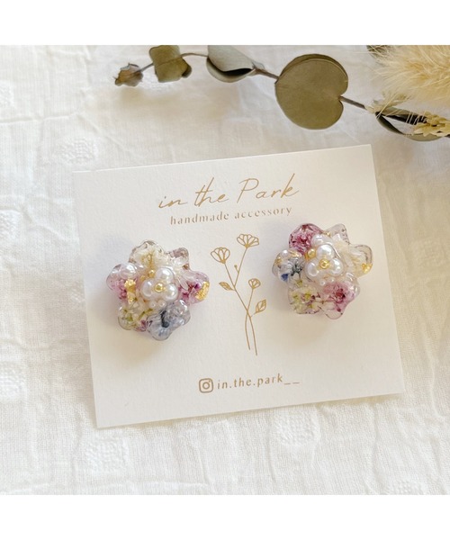 tone（トーン）の「【in the Park】小さなフラワーピアス(MA)（ピアス（両耳用）・レディース・パープル/オレンジ/ピンク・FREE）」の13枚目の写真