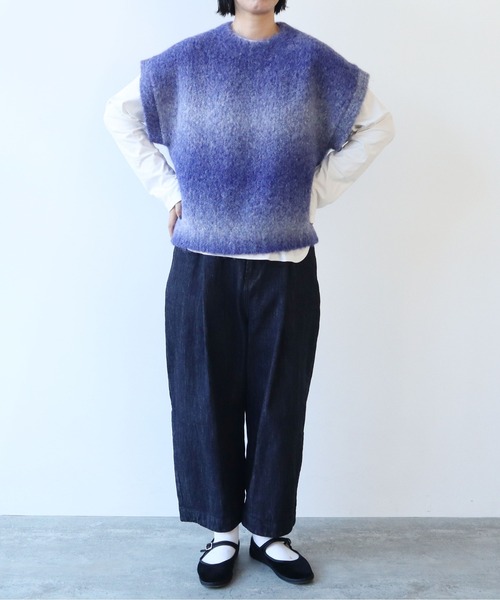 yuni(ユニ )の「Tumbes Alpaca スクエアベスト(ベスト・レディース・ブルー/オレンジ/ベージュ・FREE)」の12枚目の写真