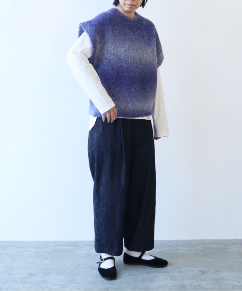 yuni(ユニ )の「Tumbes Alpaca スクエアベスト(ベスト・レディース・ブルー/オレンジ/ベージュ・FREE)」の14枚目の写真