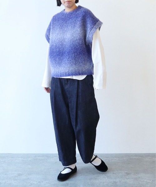 yuni(ユニ )の「Tumbes Alpaca スクエアベスト(ベスト・レディース・ブルー/オレンジ/ベージュ・FREE)」の13枚目の写真