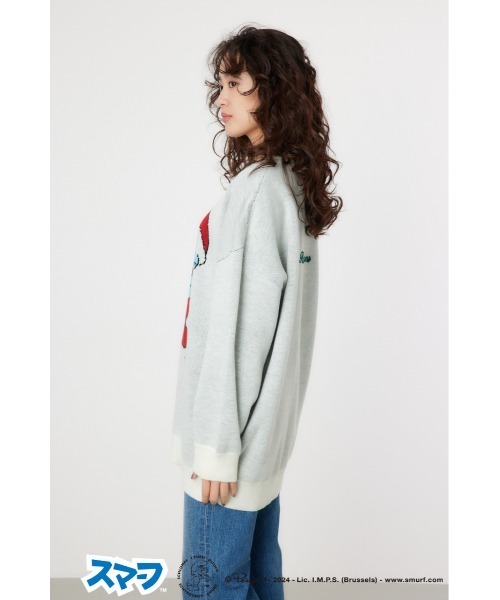 RODEO CROWNS WIDE BOWL(ロデオクラウンズワイドボウル)の「(THE SMURFS)チュニックニットワンピース(ワンピース・レディース・アイボリー・FREE)」の3枚目の写真