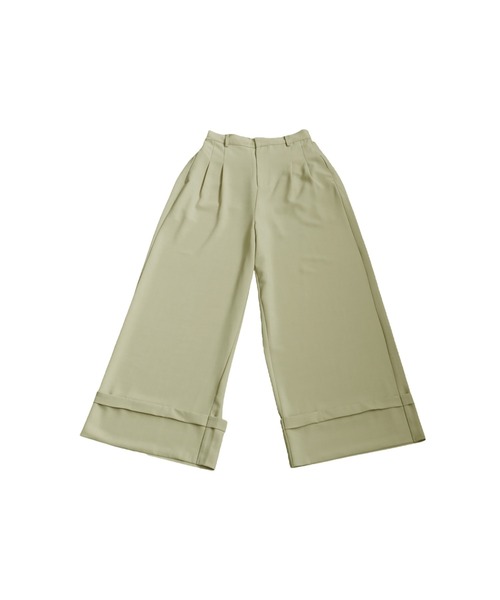 antiqua(アンティカ)の「ロールアップワイドパンツ(その他パンツ・レディース・ベージュ/ブラック・MEDIUM/LARGE)」の14枚目の写真