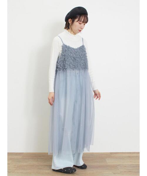 Samansa Mos2(サマンサ モスモス)の「【マシンウォッシャブル】ニットリブフリルタートルネック(ニット/セーター・レディース・グリーン/ブラック/オフホワイト/ブルー・F)」の15枚目の写真