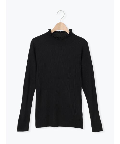 Samansa Mos2(サマンサ モスモス)の「【マシンウォッシャブル】ニットリブフリルタートルネック(ニット/セーター・レディース・グリーン/ブラック/オフホワイト/ブルー・F)」の20枚目の写真