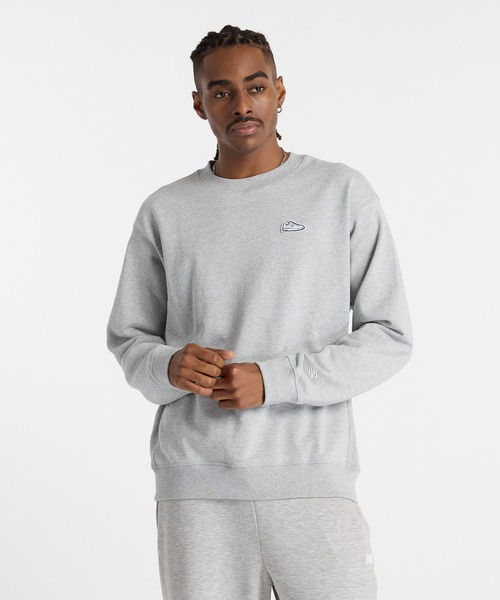 NEW BALANCE(ニューバランス)の「Athletics 550 Grey Day スウェットクルー(スウェット・メンズ・ライトグレー/ブラック・XX-LARGE/X-LARGE/LARGE/MEDIUM/SMALL)」の2枚目の写真