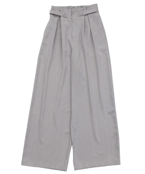 select MOCA(セレクトモカ)の「サイドベルトボタンワイドパンツ(スラックス・レディース・ブラック/オフホワイト/ライトグレー・MEDIUM/LARGE)」の21枚目の写真