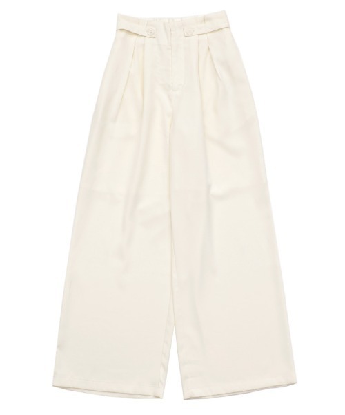 select MOCA(セレクトモカ)の「サイドベルトボタンワイドパンツ(スラックス・レディース・ブラック/オフホワイト/ライトグレー・MEDIUM/LARGE)」の22枚目の写真